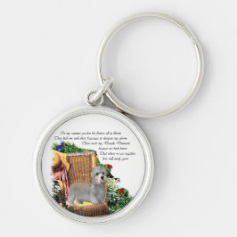 Dandie Dinmont Terrier Summer Garden Art Schlüsselanhänger