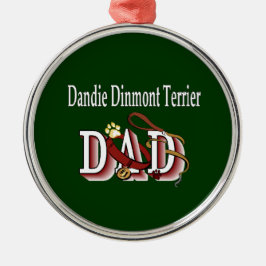 Dandie Dinmont Terrier VATER Silbernes Ornament