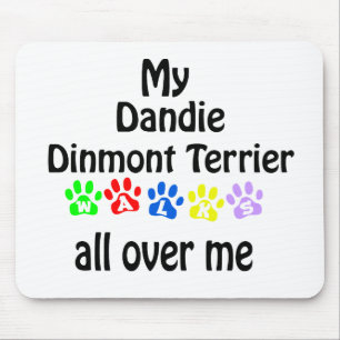 Dandie Dinmont Terrier Walks Design Mousepad