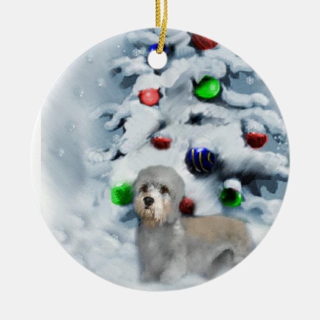 Dandie Dinmont Terrier Weihnachtsschmuck (Vorne)
