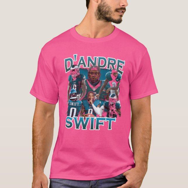 D'Andre Swift Retro Collage T-Shirt (Vorderseite)