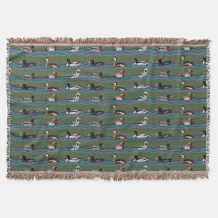 Dandy Ducks Throw Blanket (grün) Decke