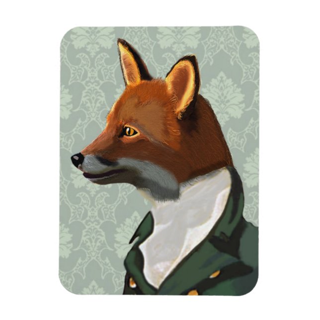 Dandy Fox Portrait 2 Magnet (Vertikal)