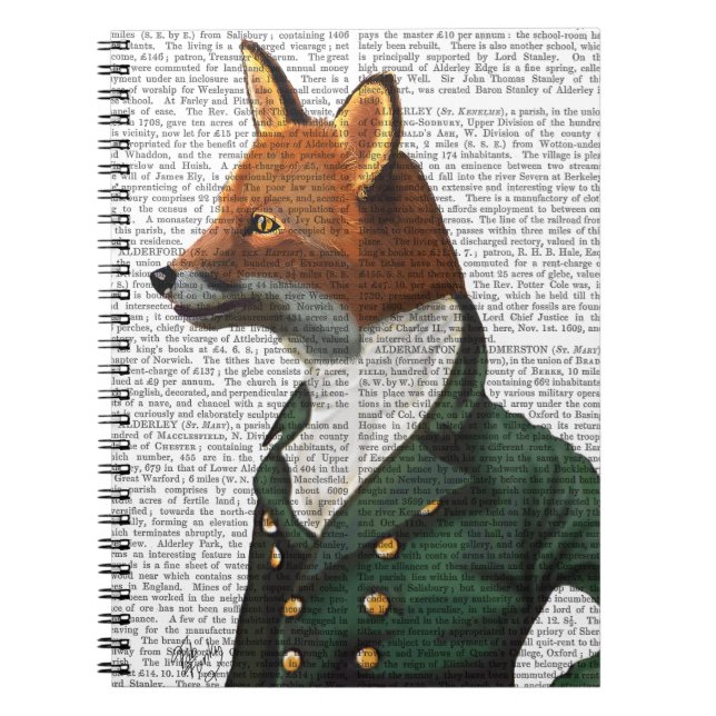 Dandy Fox Portrait Notizblock (Vorderseite)