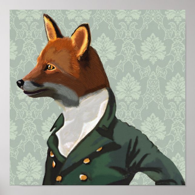 Dandy Fox Portrait Poster (Vorne)