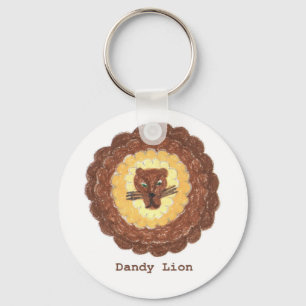 Dandy Lion Design and words on keychain Schlüsselanhänger