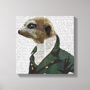 Dandy Meerkat Portrait Leinwanddruck