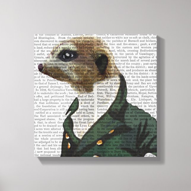 Dandy Meerkat Portrait Leinwanddruck (Vorderseite)