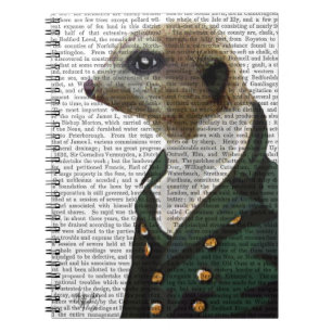 Dandy Meerkat Portrait Notizblock