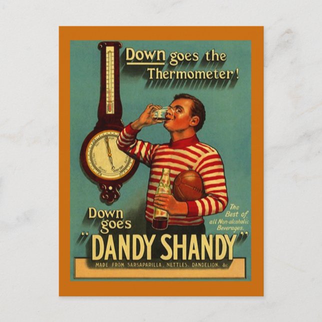 DANDY SHANDY Getränkewerbung Vintage Werbung Re~PC Postkarte (Vorderseite)