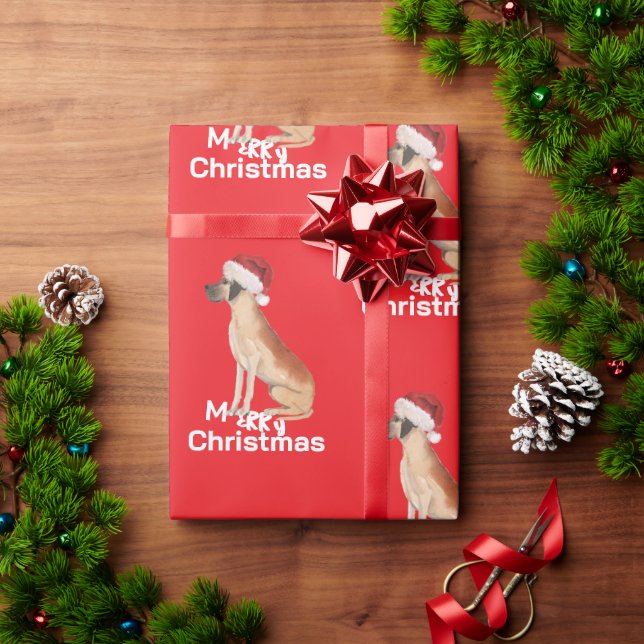 Dane Holiday Weihnachten Frohe Weihnachtsmannmütze Geschenkpapier (Feiertagsgeschenk)