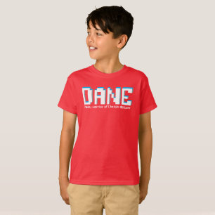 Dane Jungs nennen Pixel-Text T-Shirt