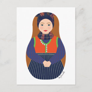 Dane, Rømø Matryoshka Postcard Postkarte