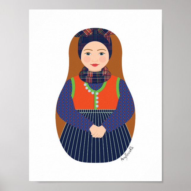 Dane, Rømø Matryoshka Poster (Vorne)