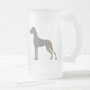 Däne Streifen Mattglas Bierglas