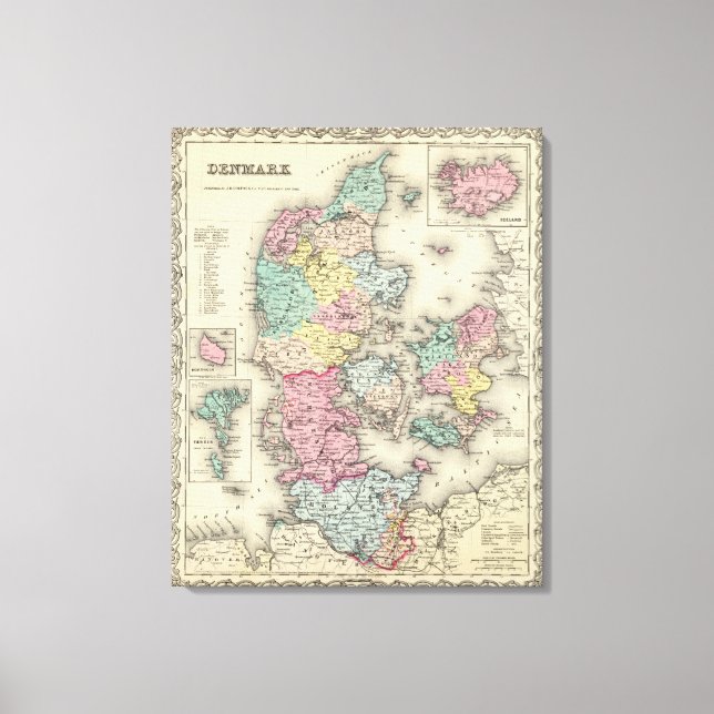 Dänemark 3 leinwanddruck (Vorderseite)