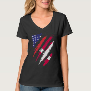 Dänemark American Grown Flag USA Patriot Heritage T-Shirt