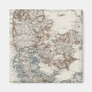 Dänemark Atlas-Karte mit 5 Einfahrkarten Magnet
