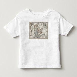 Dänemark-Atlas-Karte mit 5 Einfügungskarten Kleinkind T-shirt
