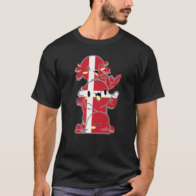 Dänemark Axolotls Dennish Dänemark T-Shirt (Vorderseite)