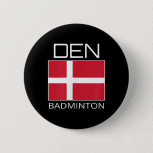 Dänemark Badminton Team Danish Athlete Den Flag Pr Button