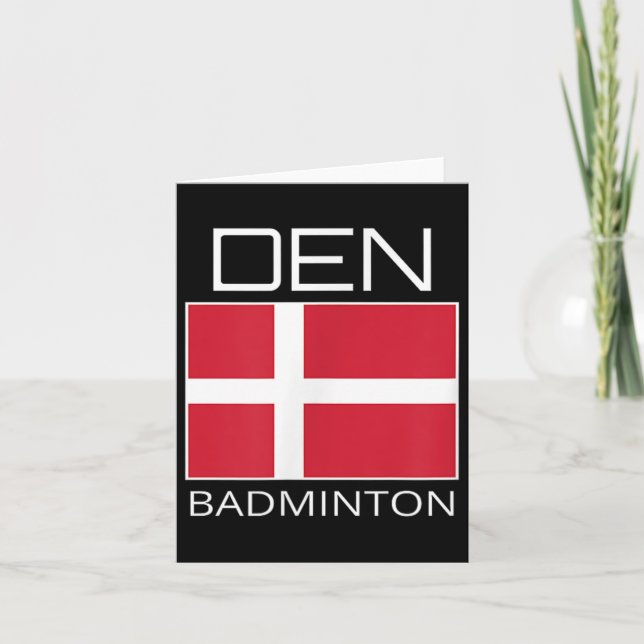 Dänemark Badminton Team Danish Athlete Den Flag Pr Karte (Vorderseite)
