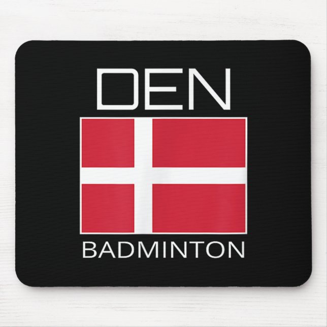 Dänemark Badminton Team Danish Athlete Den Flag Pr Mousepad (Vorne)