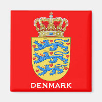 Dänemark Coat of Arms Gift Magnet
