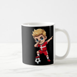 Dänemark Dab Kid Ziel Cartoon Dänische Flagge Für Kaffeetasse