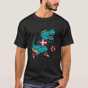 Dänemark Dabbing T Rex Dino Dänische Fußballmannsc T-Shirt
