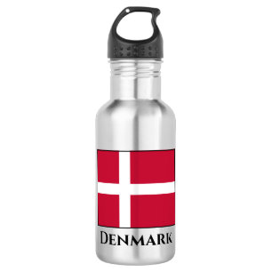 Dänemark (dänische Flagge) Edelstahlflasche