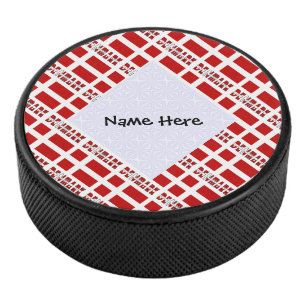 Dänemark Dänische Flagge Kachel Personalisiert  Eishockey Puck