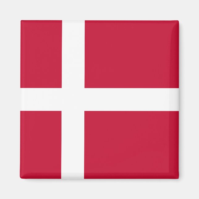 Dänemark (dänische Flagge) Magnet (Vorne)
