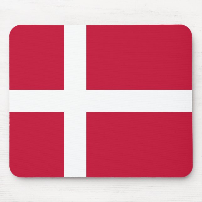Dänemark (dänische Flagge) Mousepad (Vorne)