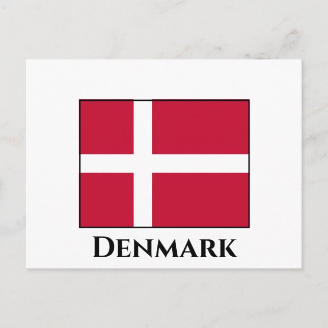 Dänemark (dänische Flagge) Postkarte (Vorderseite)