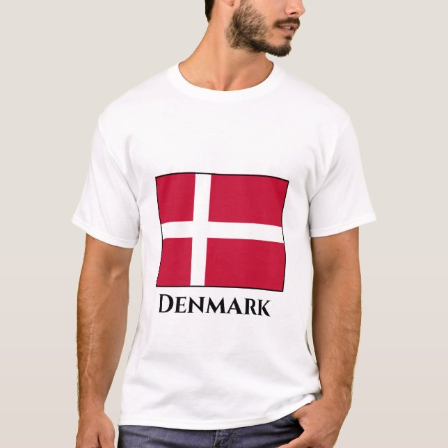Dänemark (dänische Flagge) T-Shirt (Vorderseite)