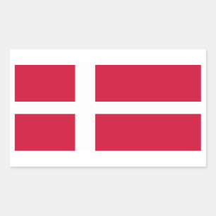 Dänemark - Dänische Nationalflagge Rechteckiger Aufkleber