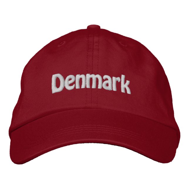 Dänemark. Dänischer Stolz! Bestickte Baseballkappe (Vorderseite)