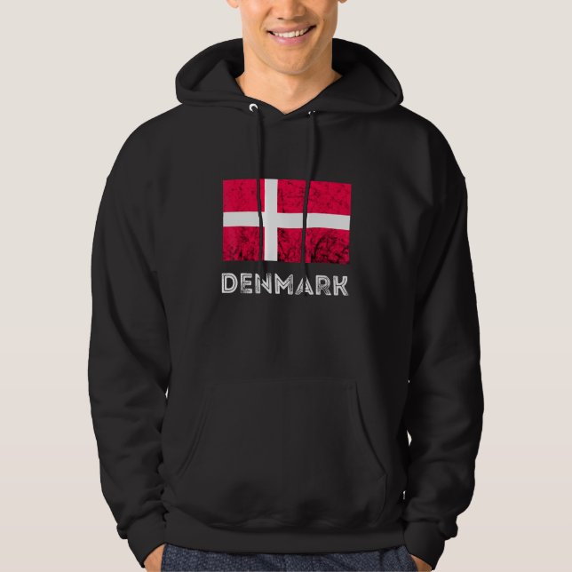 Dänemark Dannebrog Dänische Flagge Dansk Roots Dän Hoodie (Vorderseite)