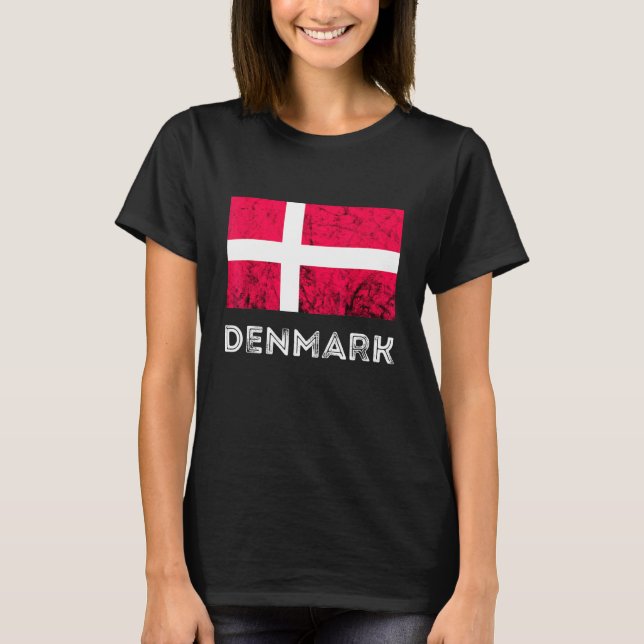 Dänemark Dannebrog Dänische Flagge Dansk Roots Dän T-Shirt (Vorderseite)