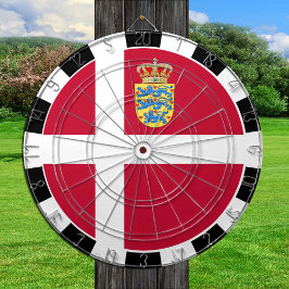 Dänemark Dartboard & Danish Flag / Spielbrett Dartscheibe