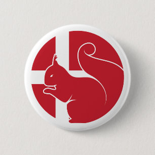 Dänemark Eichhörnchen Dänemark Nationale Tierflagg Button