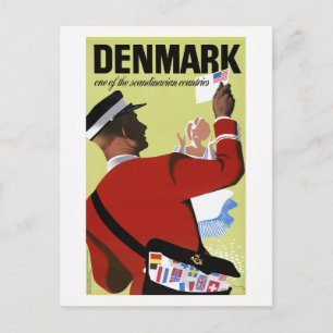 Dänemark eines der skandinavischen Länder Vintage Postkarte