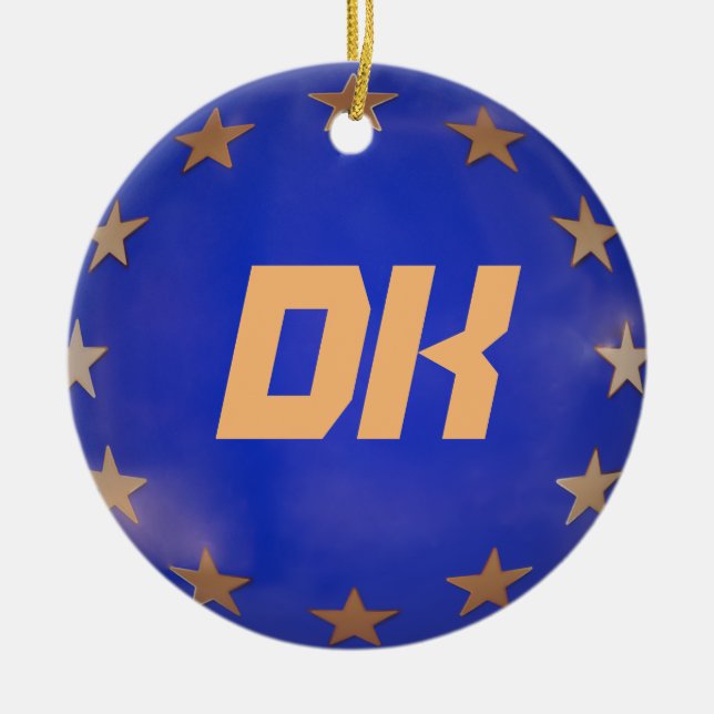 Dänemark Europäische Gewerkschaft Weihnachtsschmuc Keramikornament (Vorne)