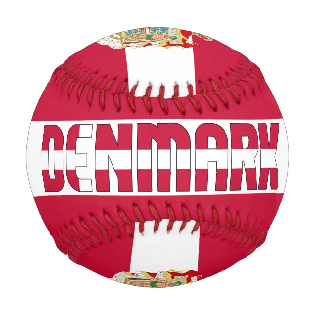 Dänemark - Fahne und Wappen - Patriotik Baseball (Vorderseite)