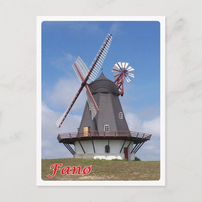 Dänemark - Fanø - Leuchtturm - Postkarte (Vorderseite)