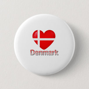 Dänemark Flag Cutout Button