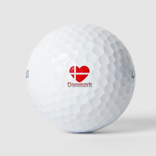 Dänemark Flag Cutout Golfball (Vorderseite)
