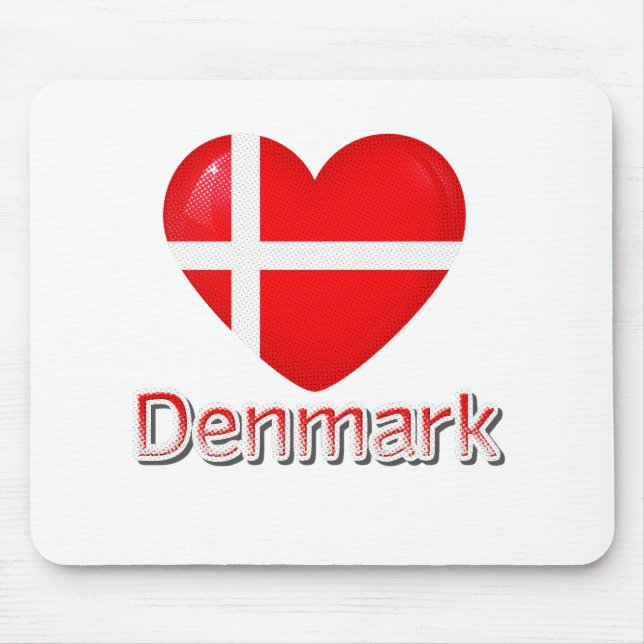Dänemark Flag Cutout Mousepad (Vorne)