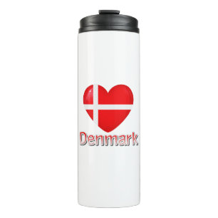 Dänemark Flag Cutout Thermosbecher